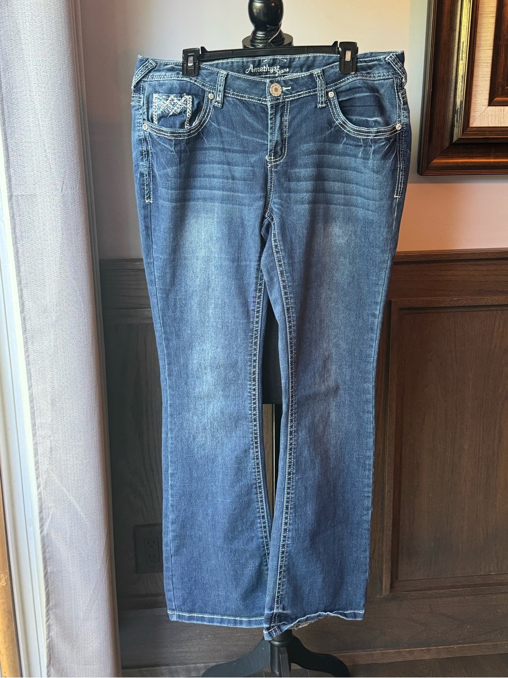 Amethyst embellished bootcut jeans 14
